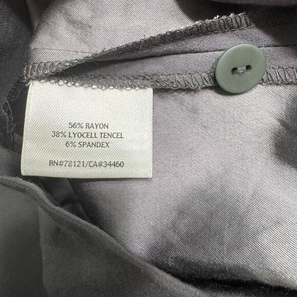 Eileen Fisher Pants Womens L Gray Stretch Pull On Lightweight Straight Mid Rise - Picture 15 of 16